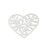 ZÁVĚS SRDCE 20x19,5cm*BÍLÁ