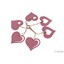 ZÁVĚS D SRDCE 7cm 6ks*RŮŽOVÁ
