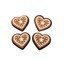 PERNÍČEK SRDCE NALEP. 3,5cm 12ks*HNĚDÁ
