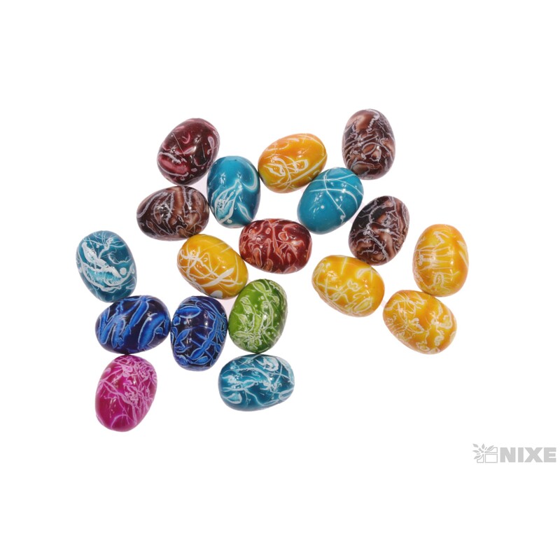 KORÁLKY 2cm 50g S DIRKOU*MIX BAREV