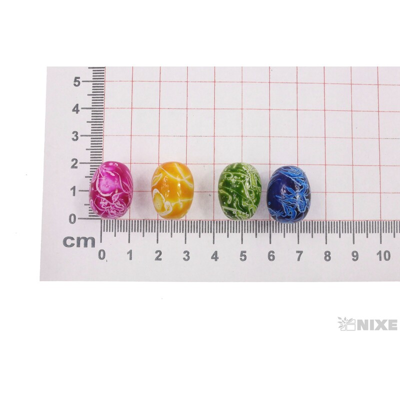 KORÁLKY 2cm 50g S DIRKOU*MIX BAREV