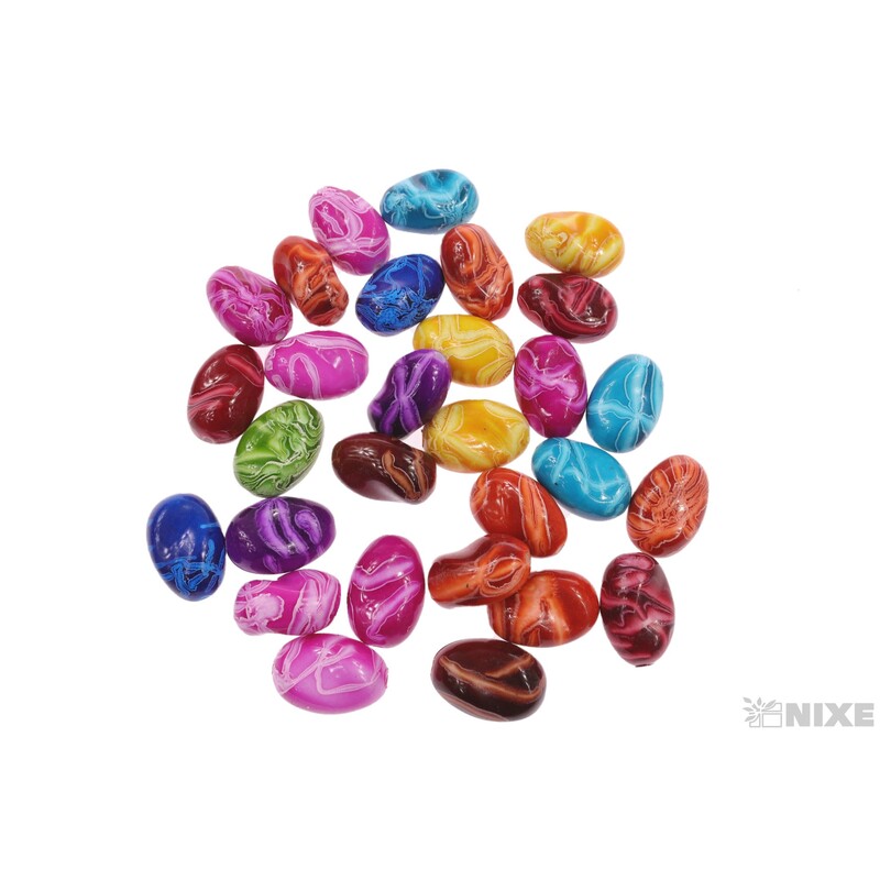 KORÁLKY 2cm 50g S DIRKOU*MIX BAREV