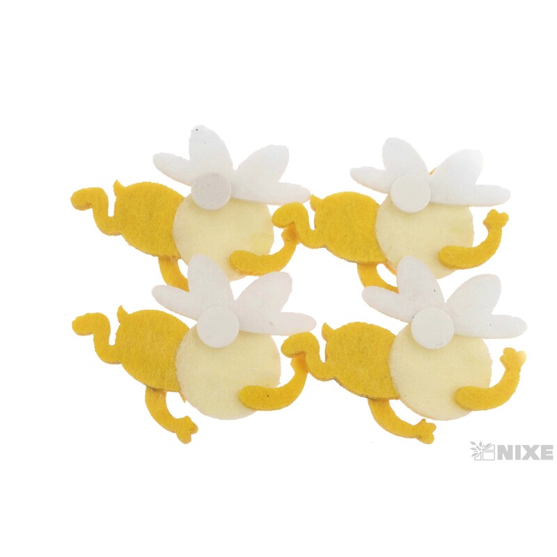 VČELA FILC NALEP 5,5cm 4ks*ŽLUTÁ