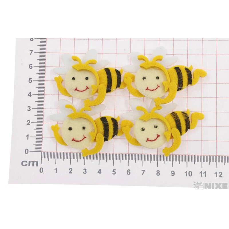 VČELA FILC NALEP 5,5cm 4ks*ŽLUTÁ