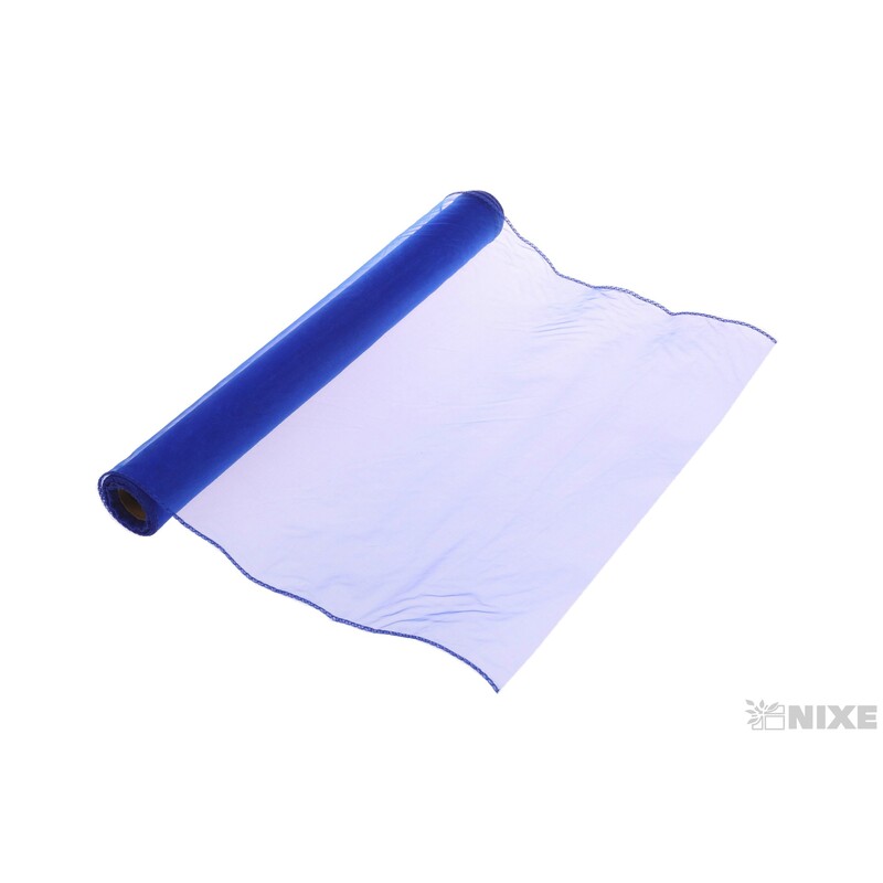 ORGANZA 39cmx8m*MODRÁ TM.