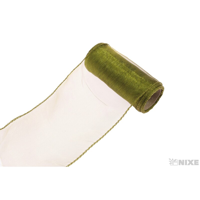 ORGANZA 12cmx8m*ZELENÁ POVADLÁ