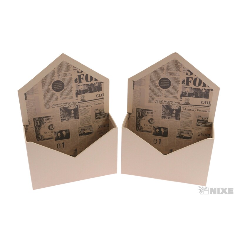 KRABICE OBÁLKA 2ks 20x29x6,5cm*KRÉMOVÁ