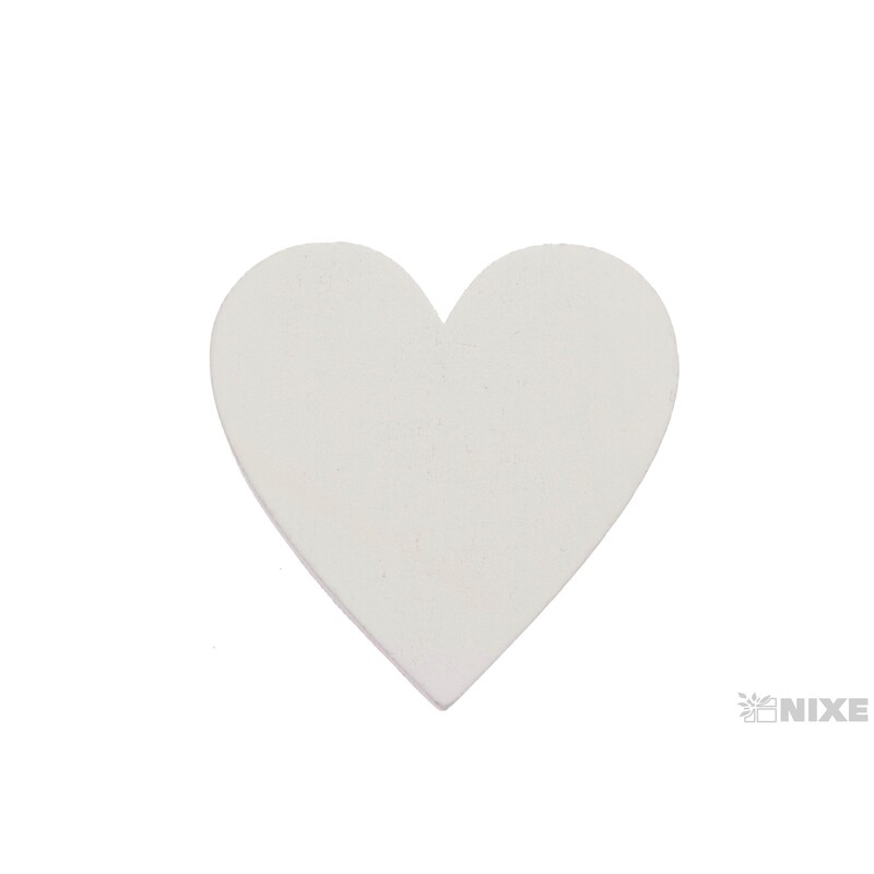 SRDCE D 5,5cm 10ks*BÍLÁ