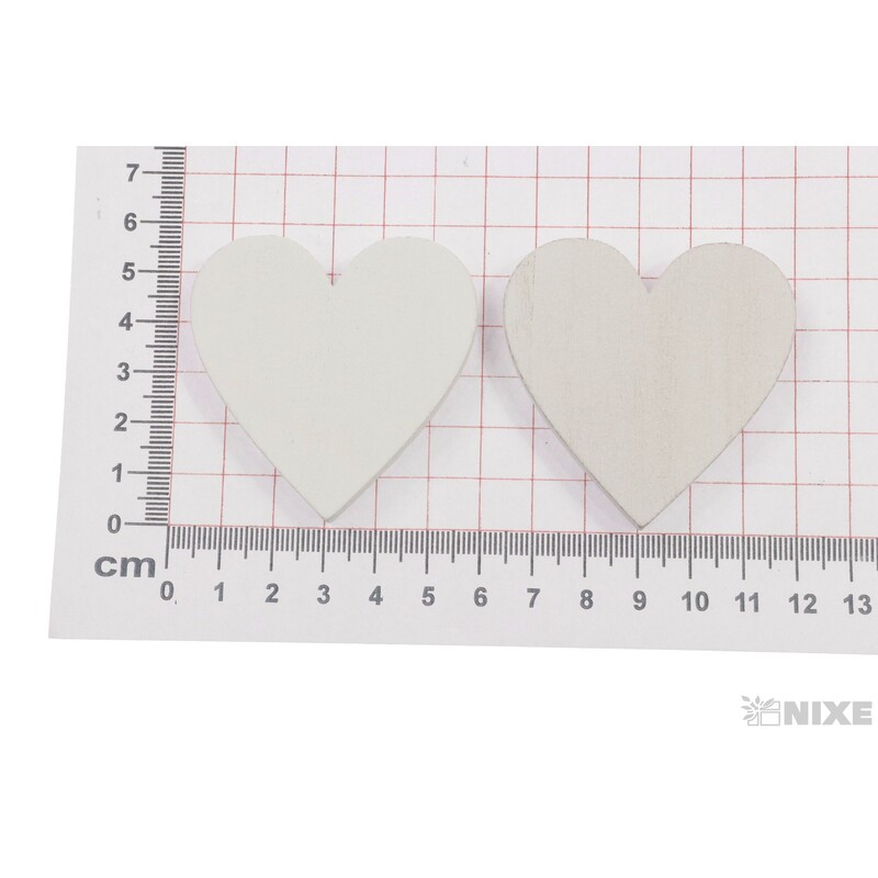 SRDCE D 5,5cm 10ks*BÍLÁ