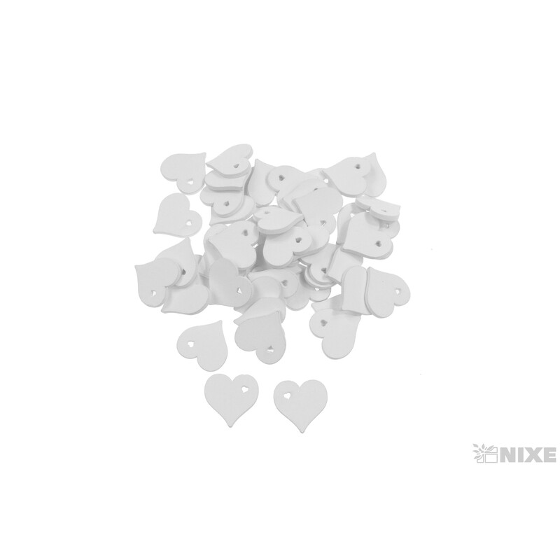 SRDCE 2,5cm 50ks*BÍLÁ