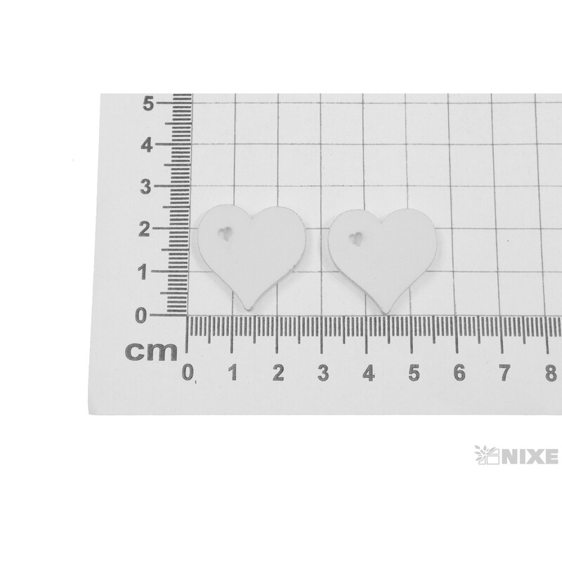 SRDCE 2,5cm 50ks*BÍLÁ
