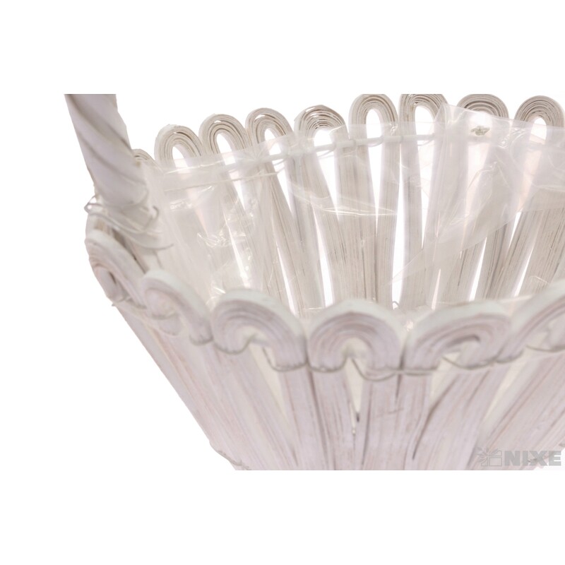 KOŠ PROUTĚNÝ 22x19x11cm*BÍLÁ