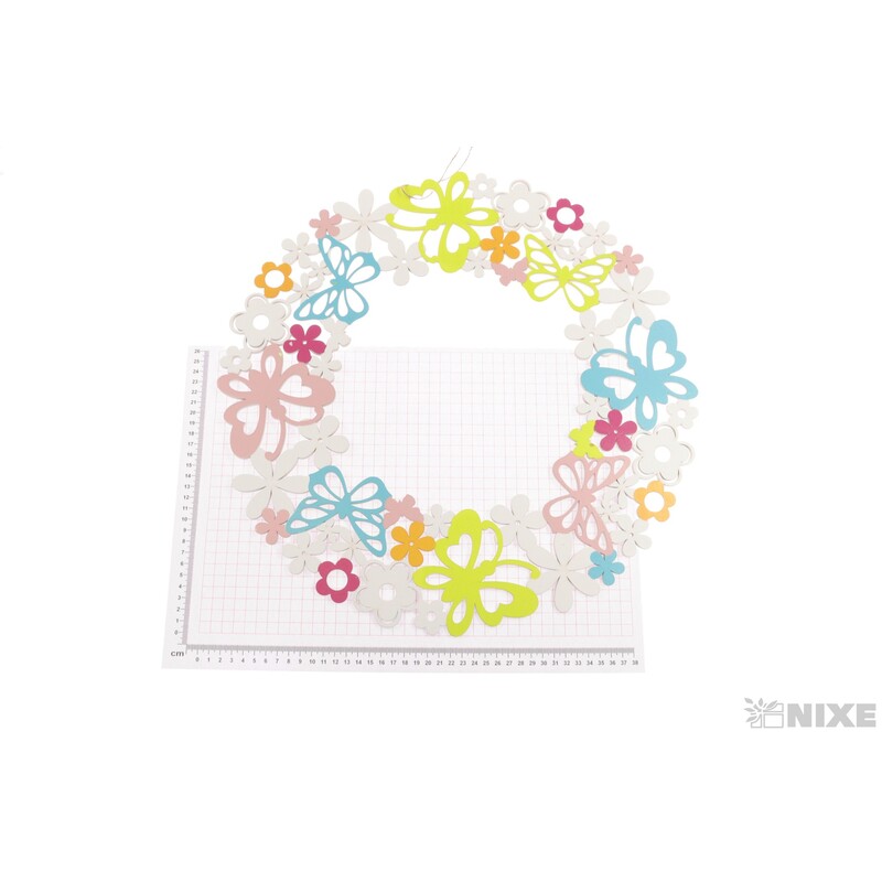 ZÁVĚS KRUH MOTÝL 45cm*MIX BAREV