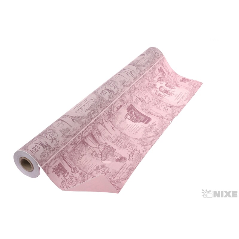 ROLE PAPÍR ANTICA 80cmx50m*RŮŽOVÁ TM.