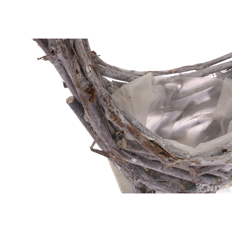 KOŠ SRDCE 13x12x9cm*ŠEDÁ