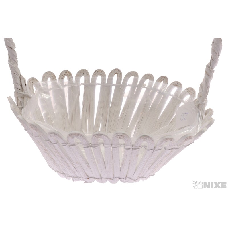 KOŠ PROUTĚNÝ 30x20x11cm*BÍLÁ