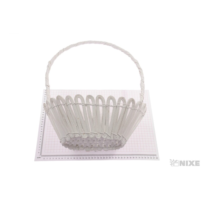 KOŠ PROUTĚNÝ 30x20x11cm*BÍLÁ