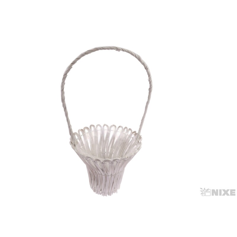 KOŠ PROUTĚNÝ 24x15x22cm*BÍLÁ