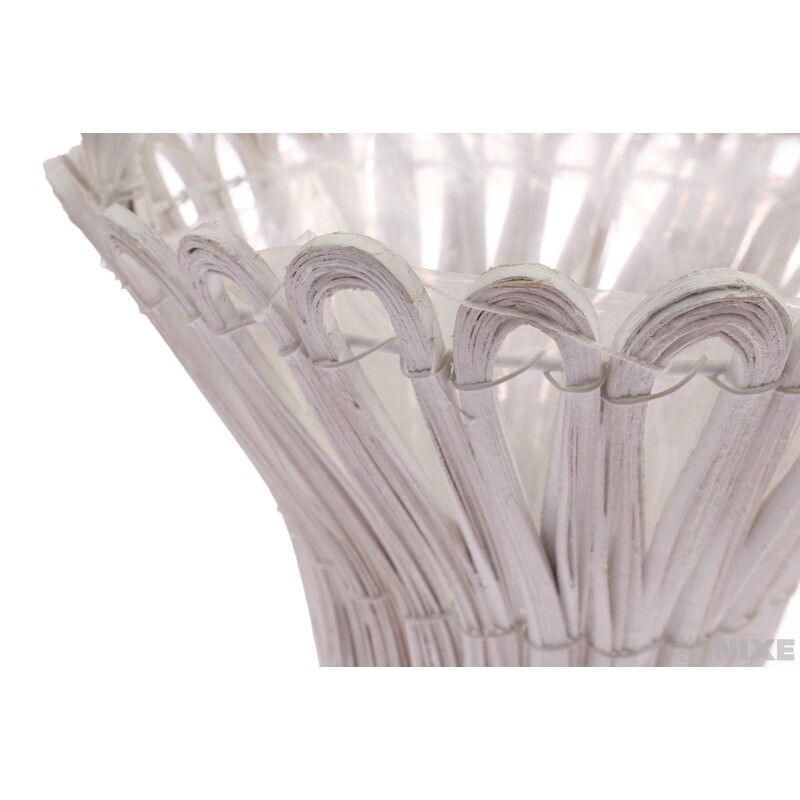 KOŠ PROUTĚNÝ 24x15x22cm*BÍLÁ