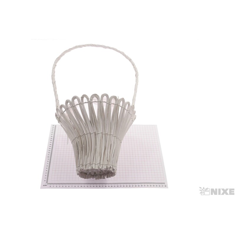 KOŠ PROUTĚNÝ 24x15x22cm*BÍLÁ