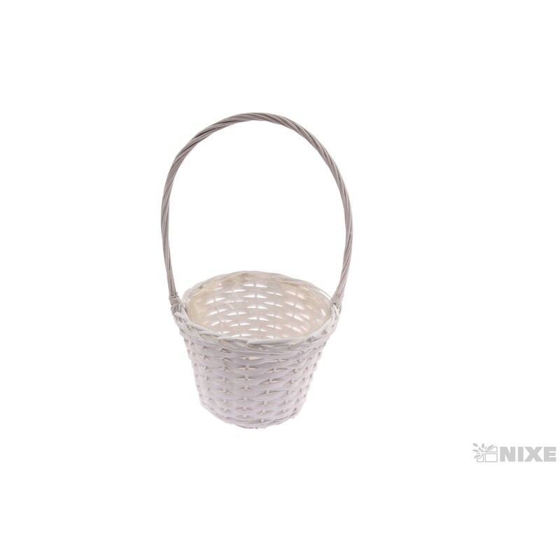 KOŠ PROUTĚNÝ 26x20cm*BÍLÁ
