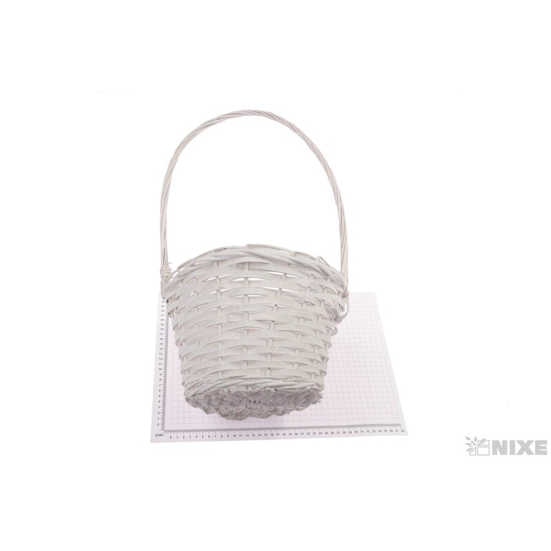 KOŠ PROUTĚNÝ 26x20cm*BÍLÁ