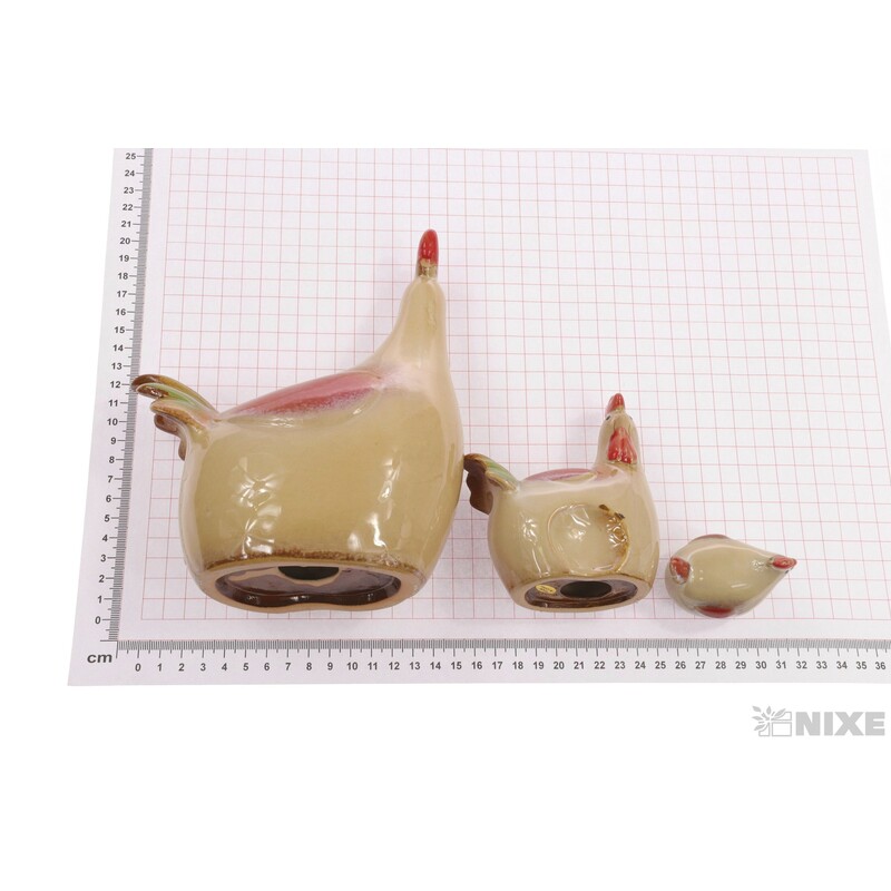 SLEPIČÍ RODINKA KERAMIKA 3ks*