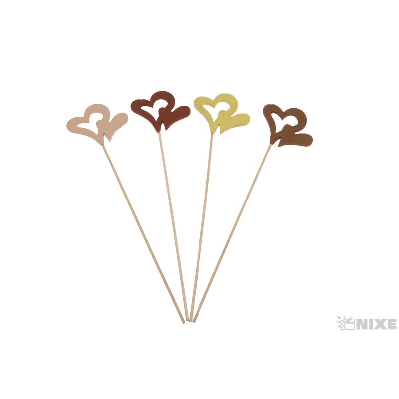 ZÁPICH D SRDCE 7x6x31cm 5ks*MIX BAREV