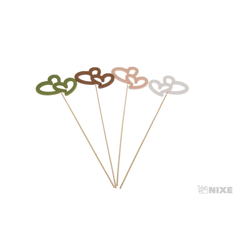 ZÁPICH D SRDCE 10x8x35cm 5ks*MIX BAREV