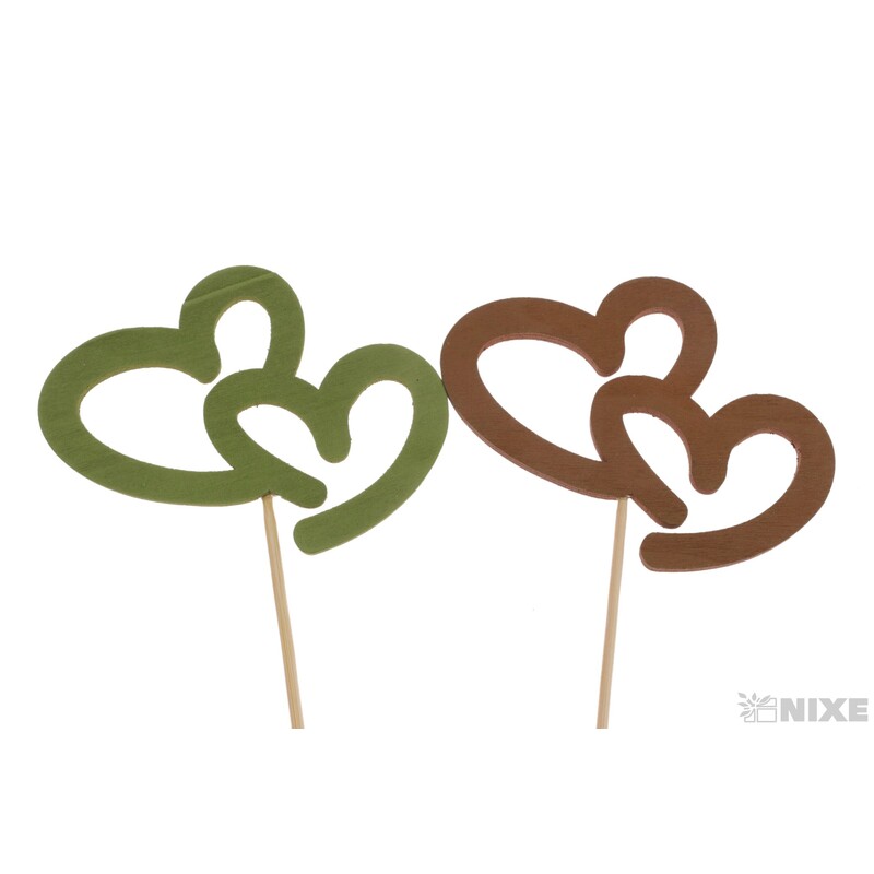 ZÁPICH D SRDCE 10x8x35cm 5ks*MIX BAREV