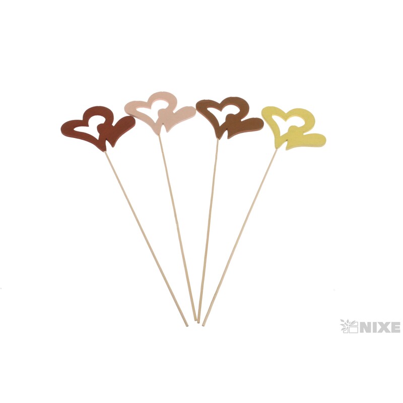 ZÁPICH D SRDCE 11x9x38cm 5ks*MIX BAREV