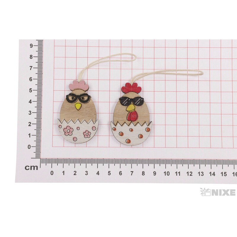 ZÁVĚS VAJÍČKO DŘEVO 8ks 5,5cm*