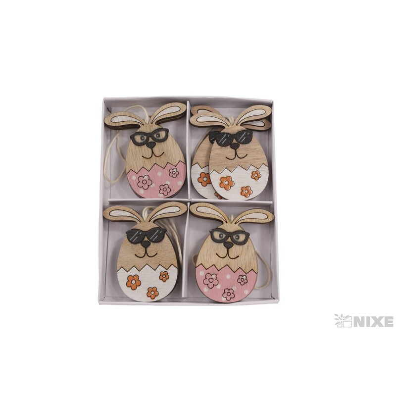 ZÁVĚS VAJÍČKO DŘEVO 8ks 5,5cm*