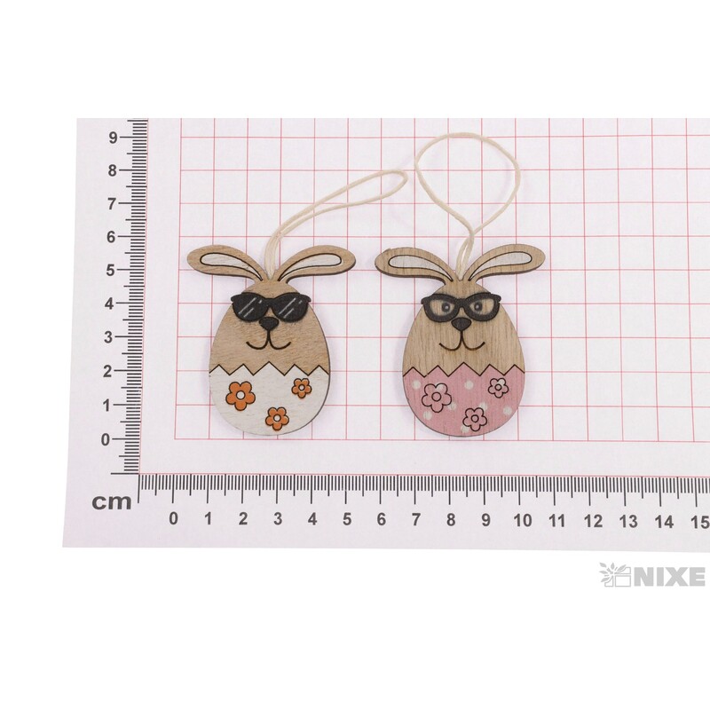 ZÁVĚS VAJÍČKO DŘEVO 8ks 5,5cm*