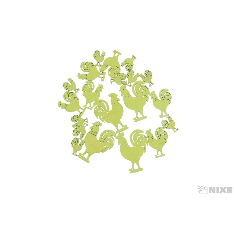 KOHOUT D 7-5-3cm 20ks*ZELENÁ