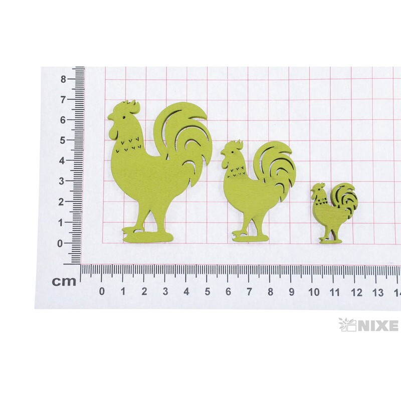 KOHOUT D 7-5-3cm 20ks*ZELENÁ