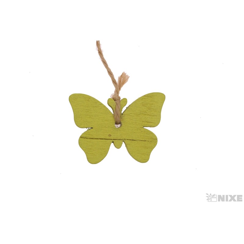 ZÁVĚS MOTÝL 4x3cm 15ks*ZELENÁ SV.