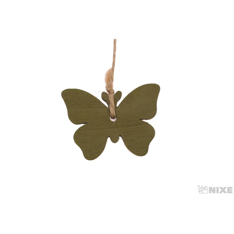 ZÁVĚS MOTÝL 4x3cm 15ks*ZELENÁ TM.