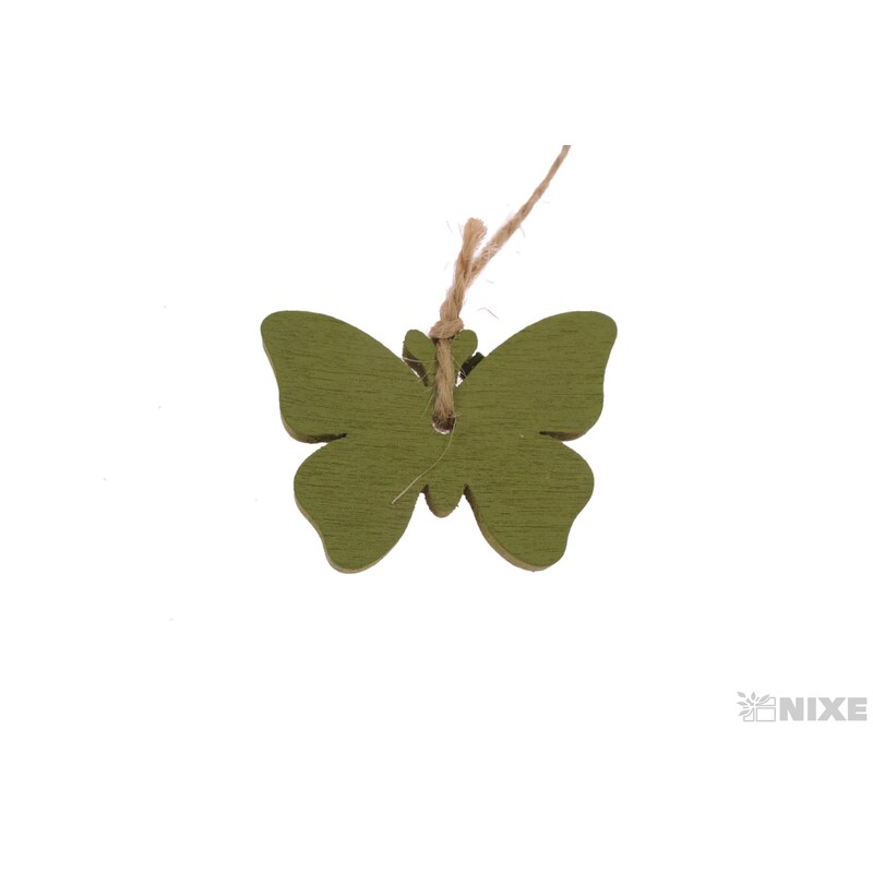 ZÁVĚS MOTÝL 4x3cm 15ks*ZELENÁ