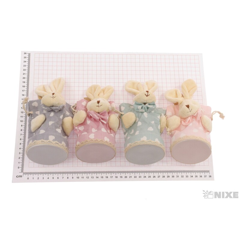 ZAJÍC SÁČEK 19cm*MIX BAREV