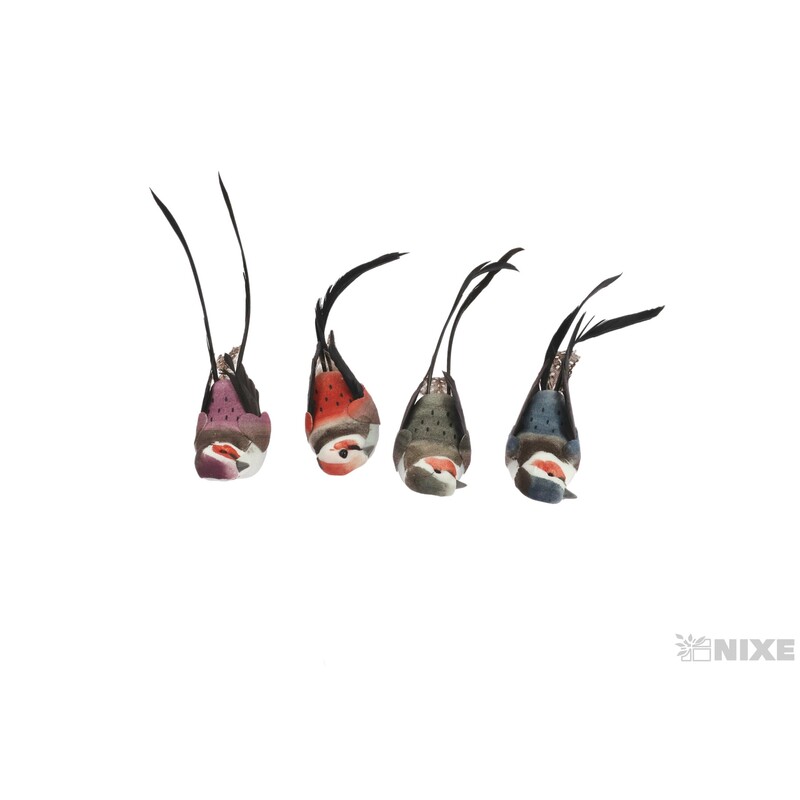 PTÁČEK  KLIPS 11cm 10ks*MIX BAREV