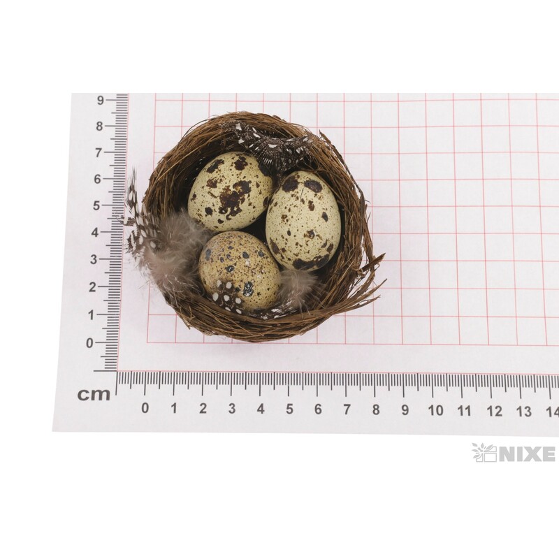 HNÍZDO 8cm 4ks*HNĚDÁ