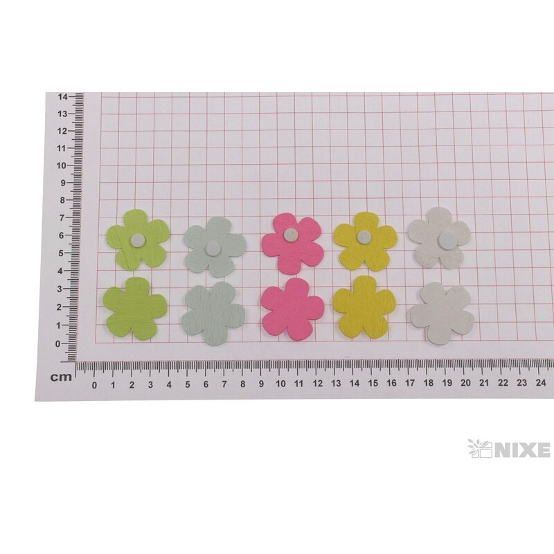 KVÍTEK D NALEPOVACÍ 3,5cm 20ks*MIX BAREV