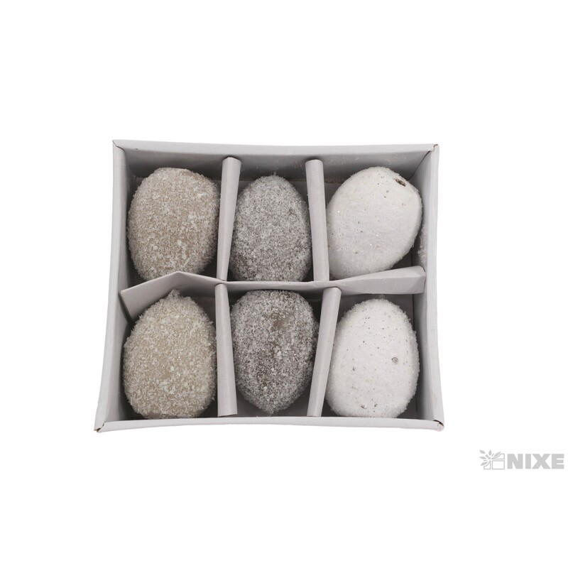 VAJÍČKA KERAMIKA 9cm 4ks*MIX BAREV