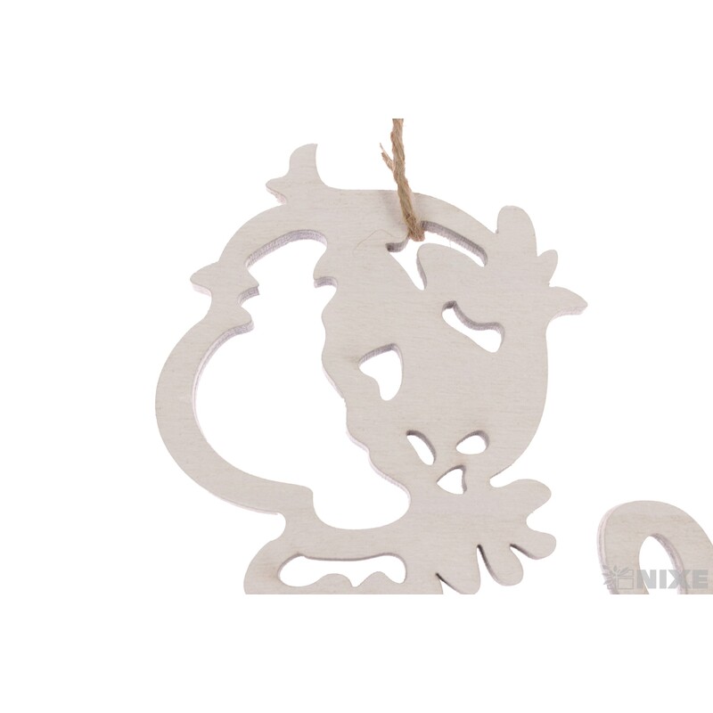 ZÁVĚS HOLKA 8x28cm*BÍLÁ