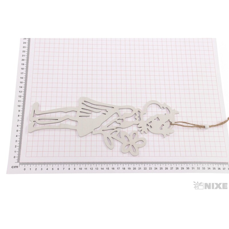 ZÁVĚS HOLKA 8x28cm*BÍLÁ