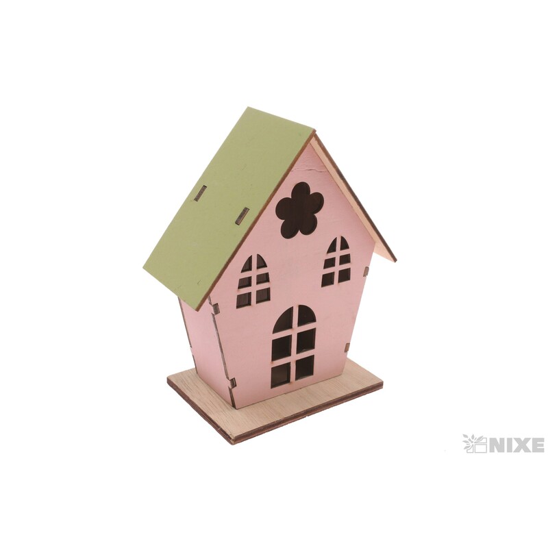 DOMEK 12x14cm*RŮŽOVÁ