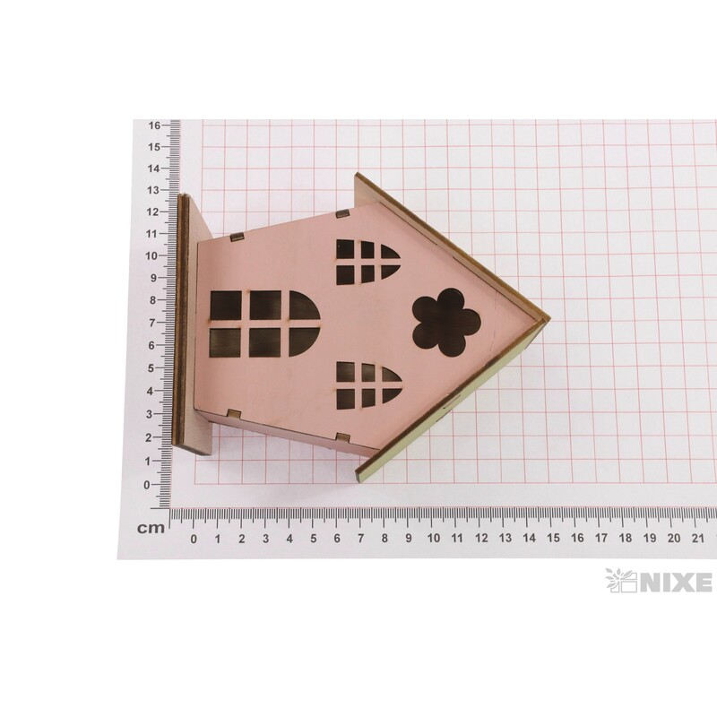 DOMEK 12x14cm*RŮŽOVÁ