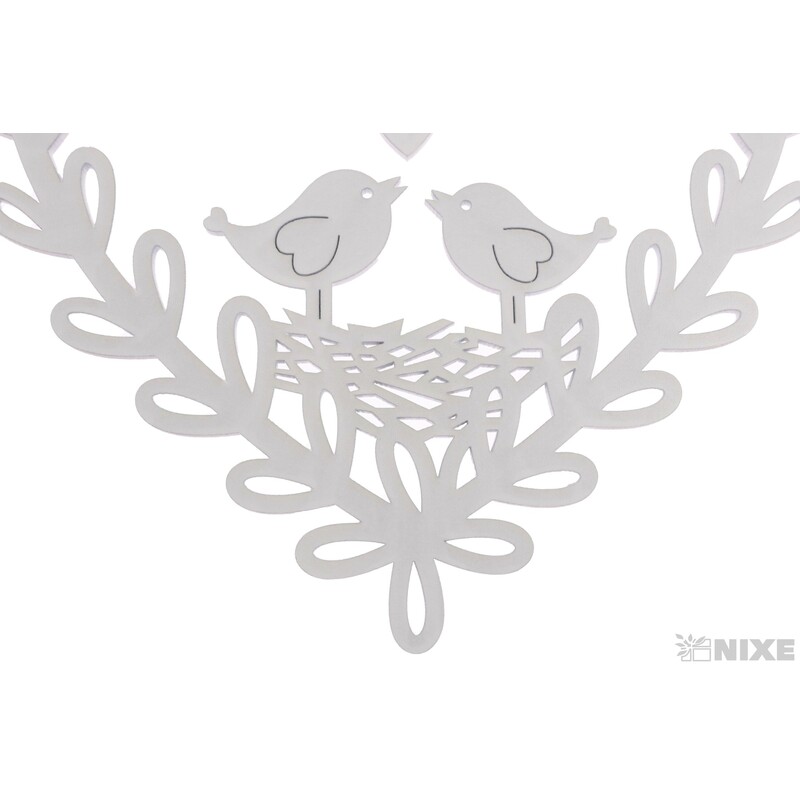 ZÁVĚS SRDCE 20x19,5cm*BÍLÁ