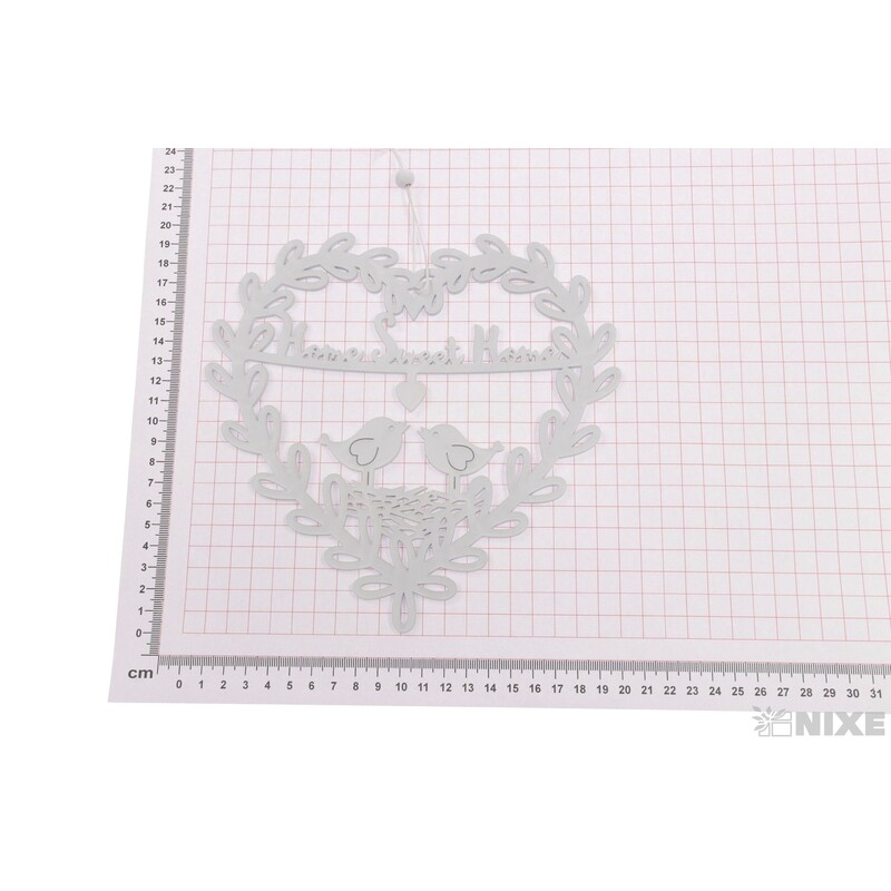 ZÁVĚS SRDCE 20x19,5cm*BÍLÁ